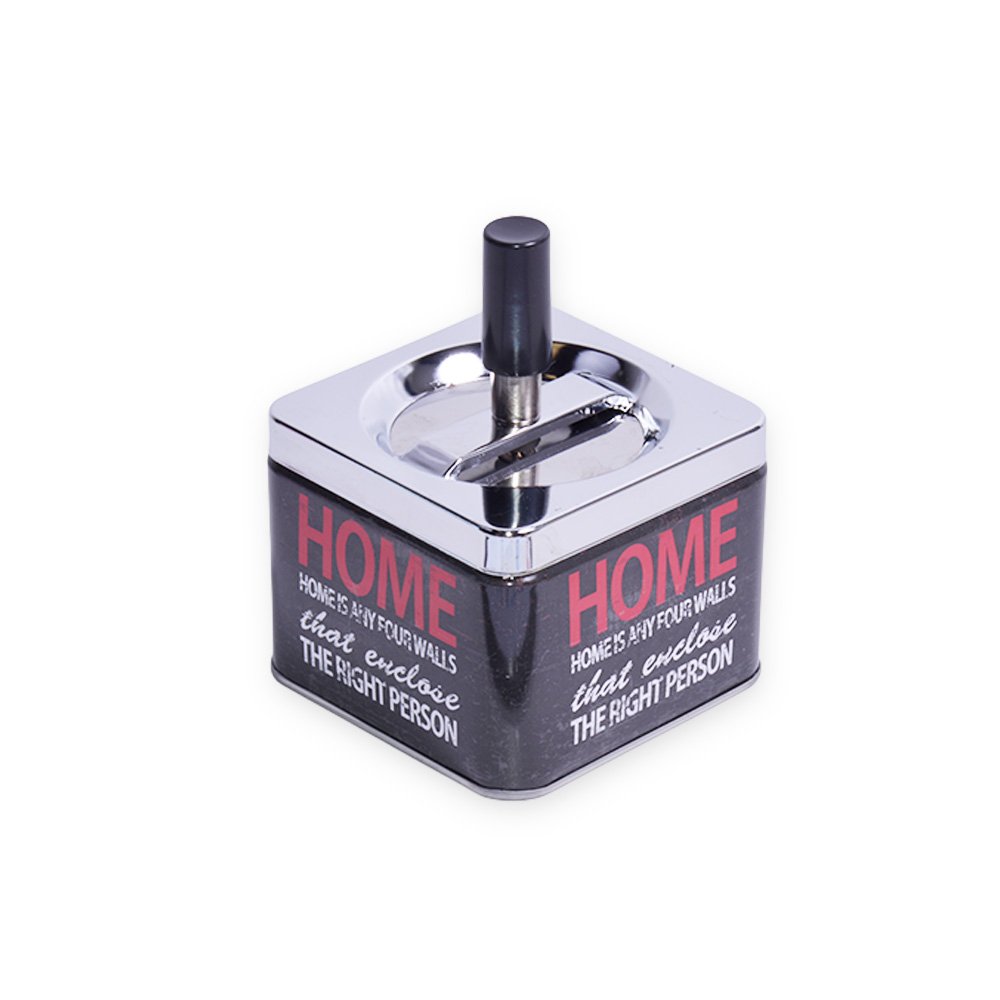 Square Push-Down Spinning Ashtray- 8.8x11cm