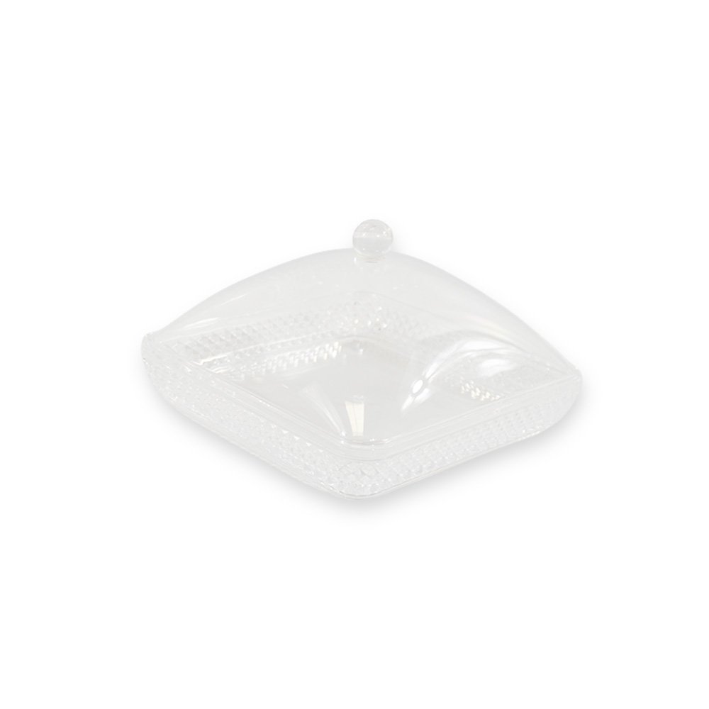 Acrylic Dessert Serving Tray with Dome Lid- 19x9cm