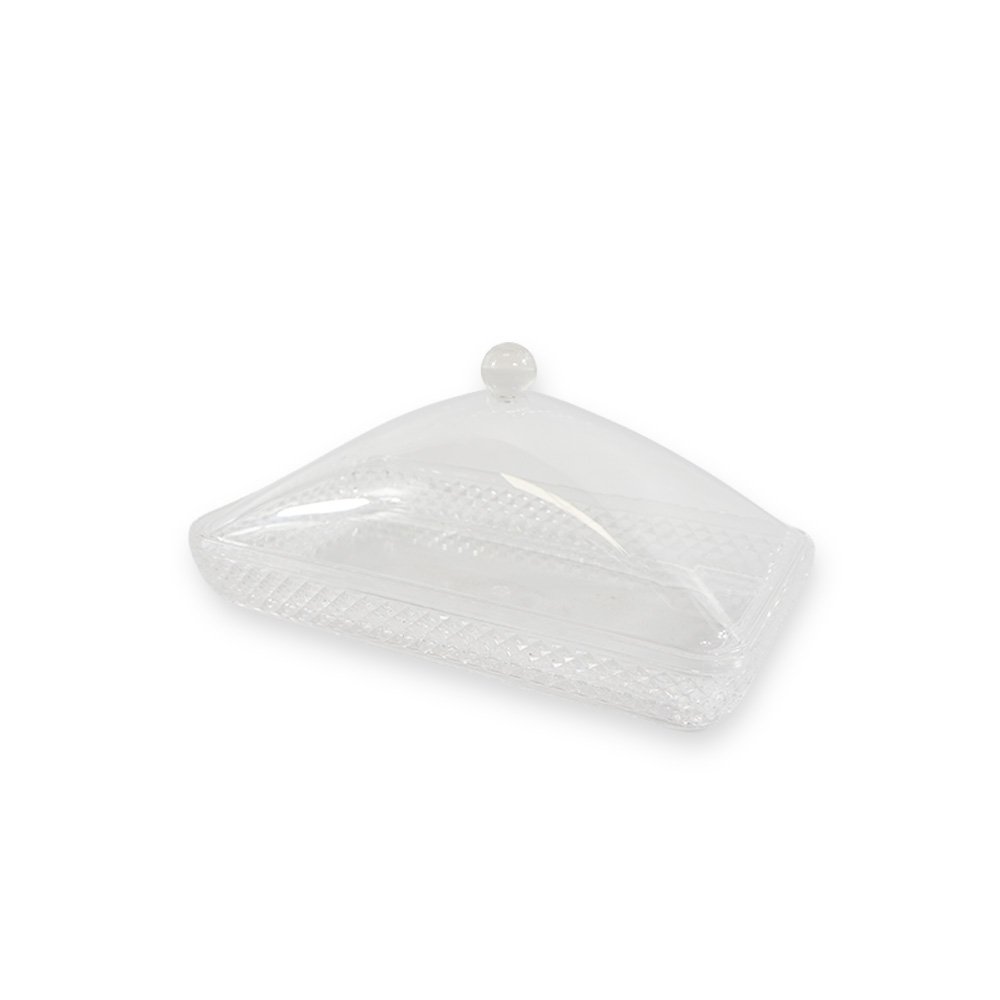 Acrylic Dessert Serving Tray with Dome Lid- 23x11cm