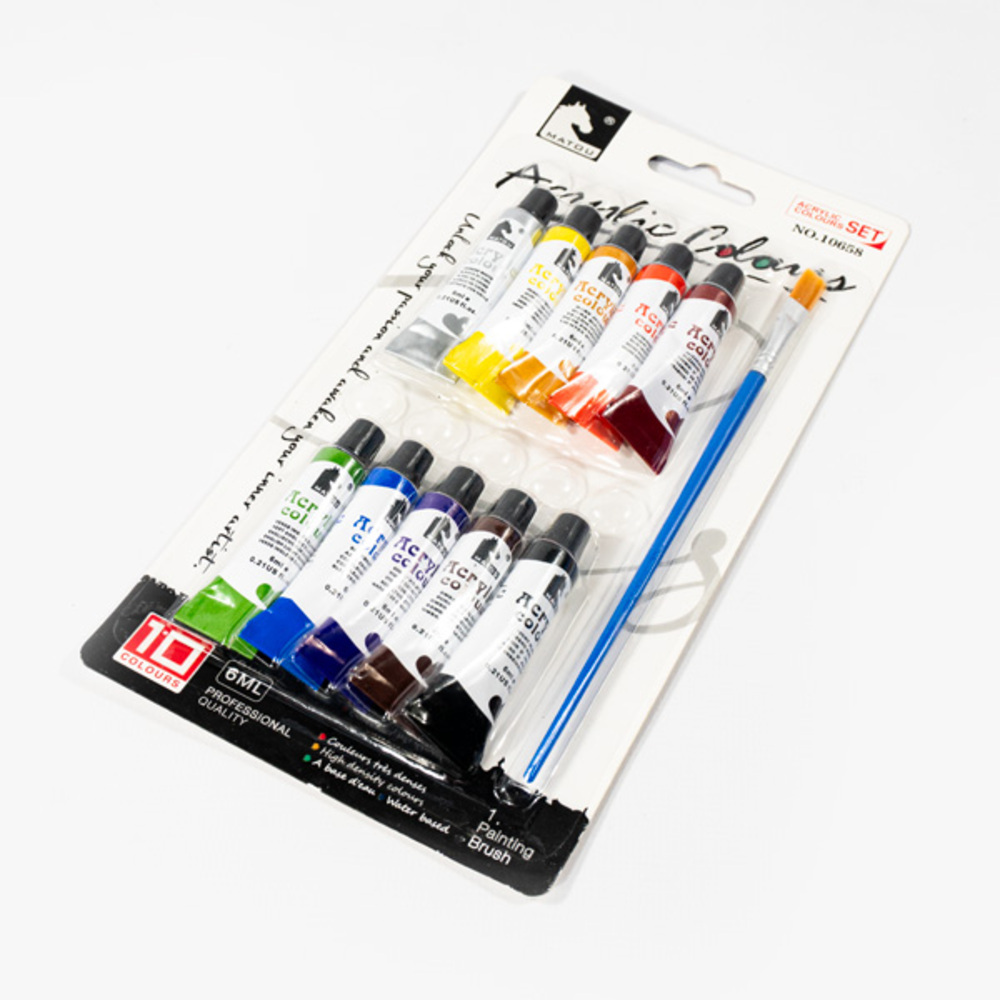 Acrylic Paint Colors  6Ml 12 Colors