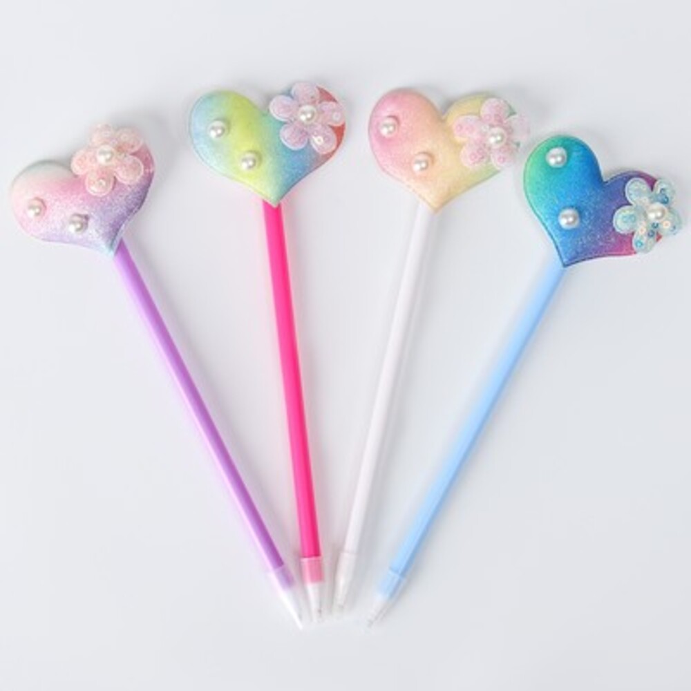 Heart Ball Pen  Blue 12 Pieces