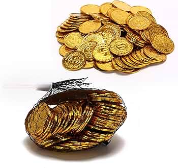 Plastic Toy Dollar Coins Set- 100 Pieces