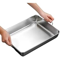 Stainless Steel Cooking Tray- 35x28x6.5cm