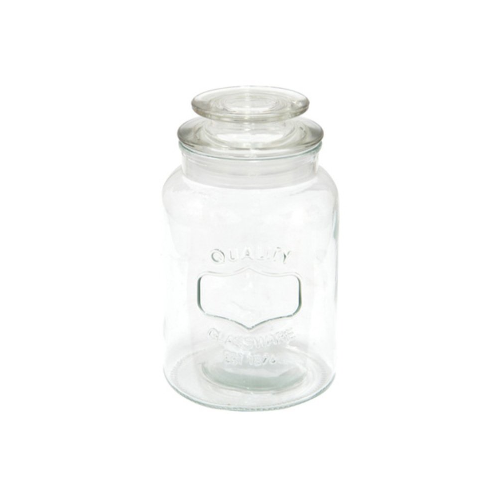 Glass Storage Jar  Silver Lid 15800Ml