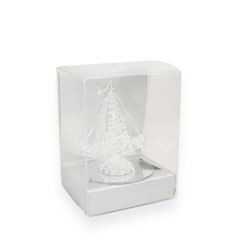 "Crystal Tree Figurine, Gold and Silver"