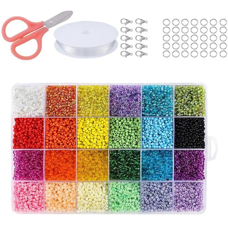 Plastic Beads Kit Set  Gold 20 X 20Cm