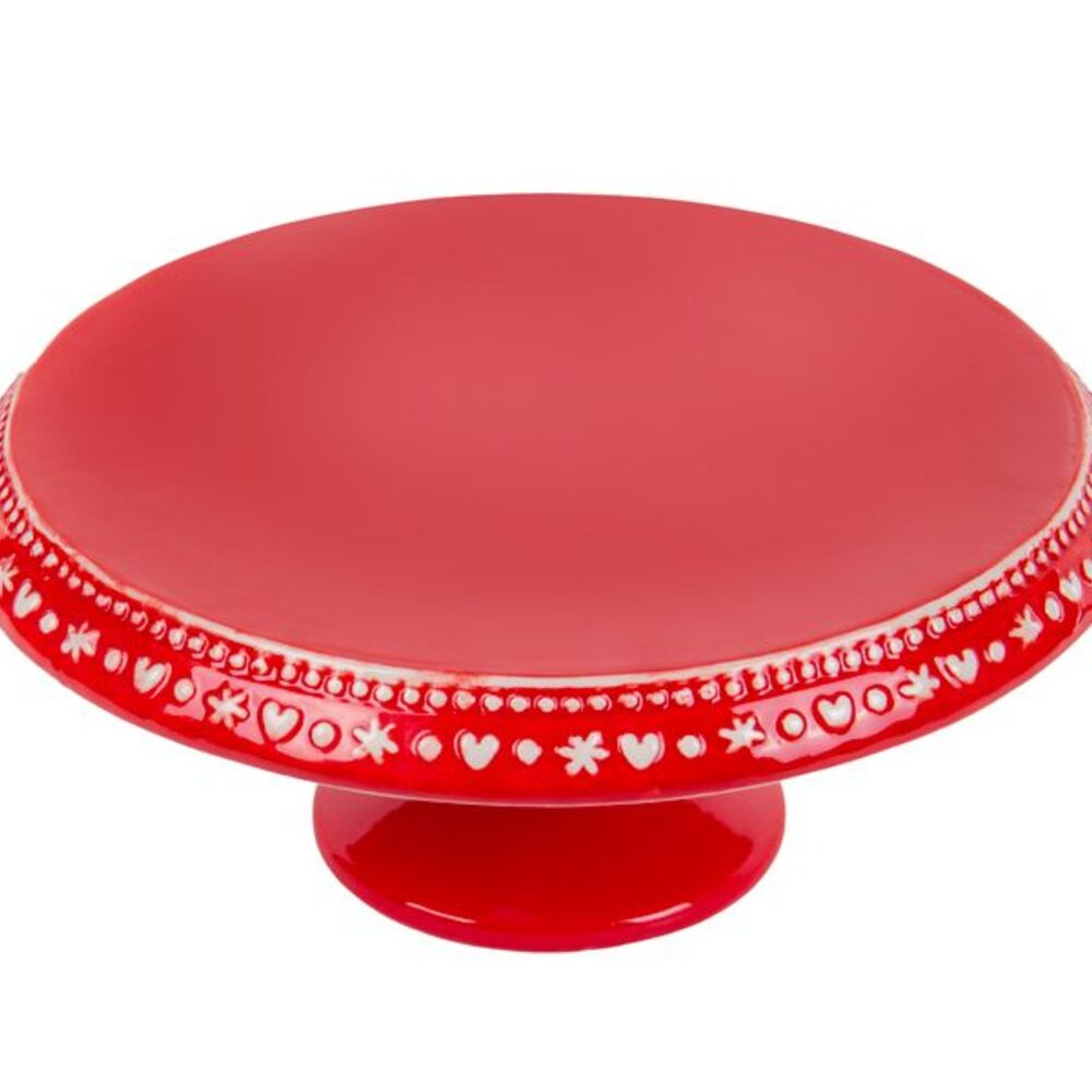 Festive Holiday-Theme Ceremic Cake Tray- 27x12cm