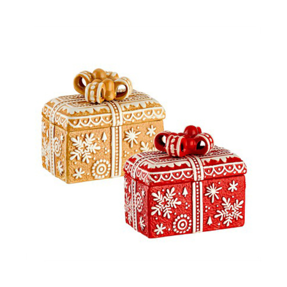 Festive Holiday-Theme Ceremic Storage Box