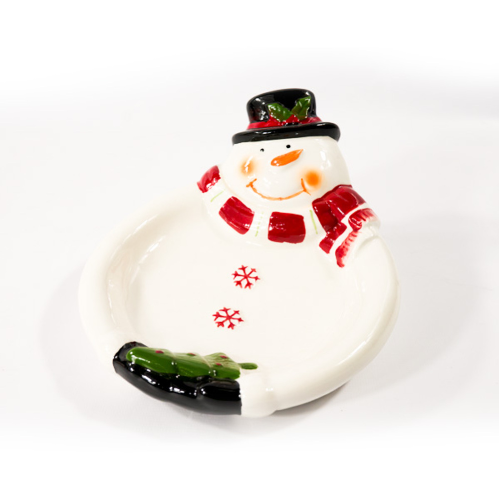 Festive Holiday-Theme Ceremic Fruit Plate- 21x15cm