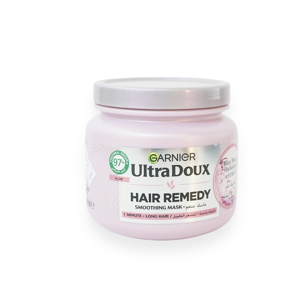 "Garnier Ultra Doux Hair Remedy Smoothing Mask, Pink"
