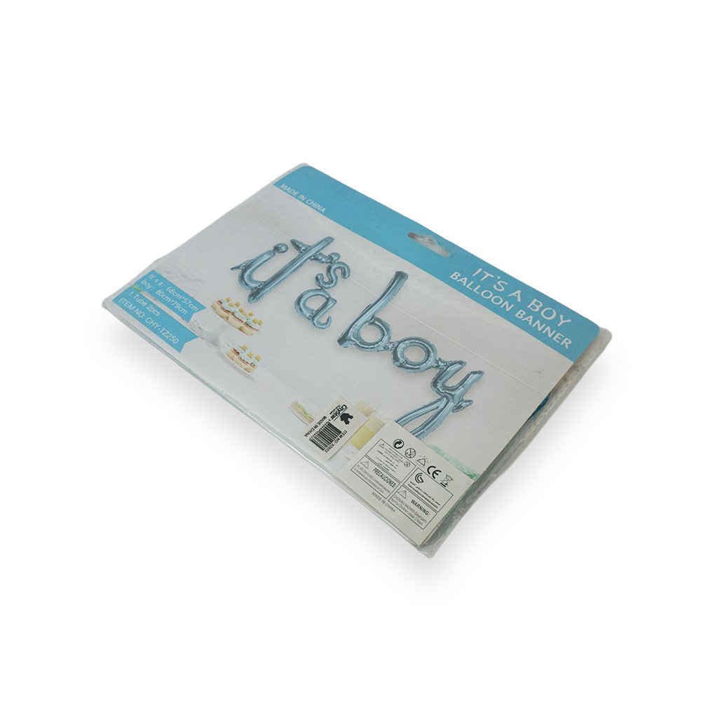 "It's a Boy Balloon Banner, Blue"