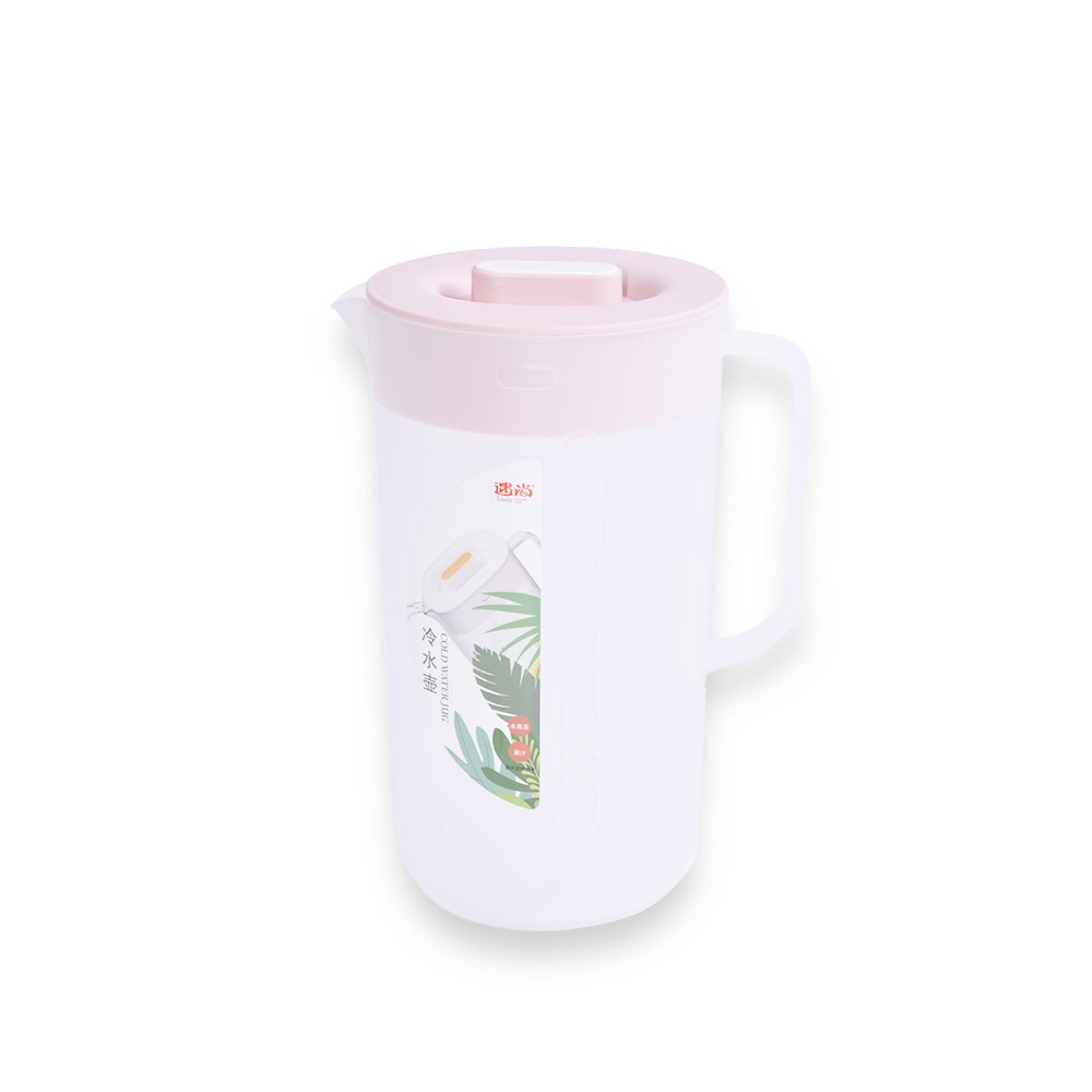 "Plastic Water Pitcher with Handle- White, 2 Liters"