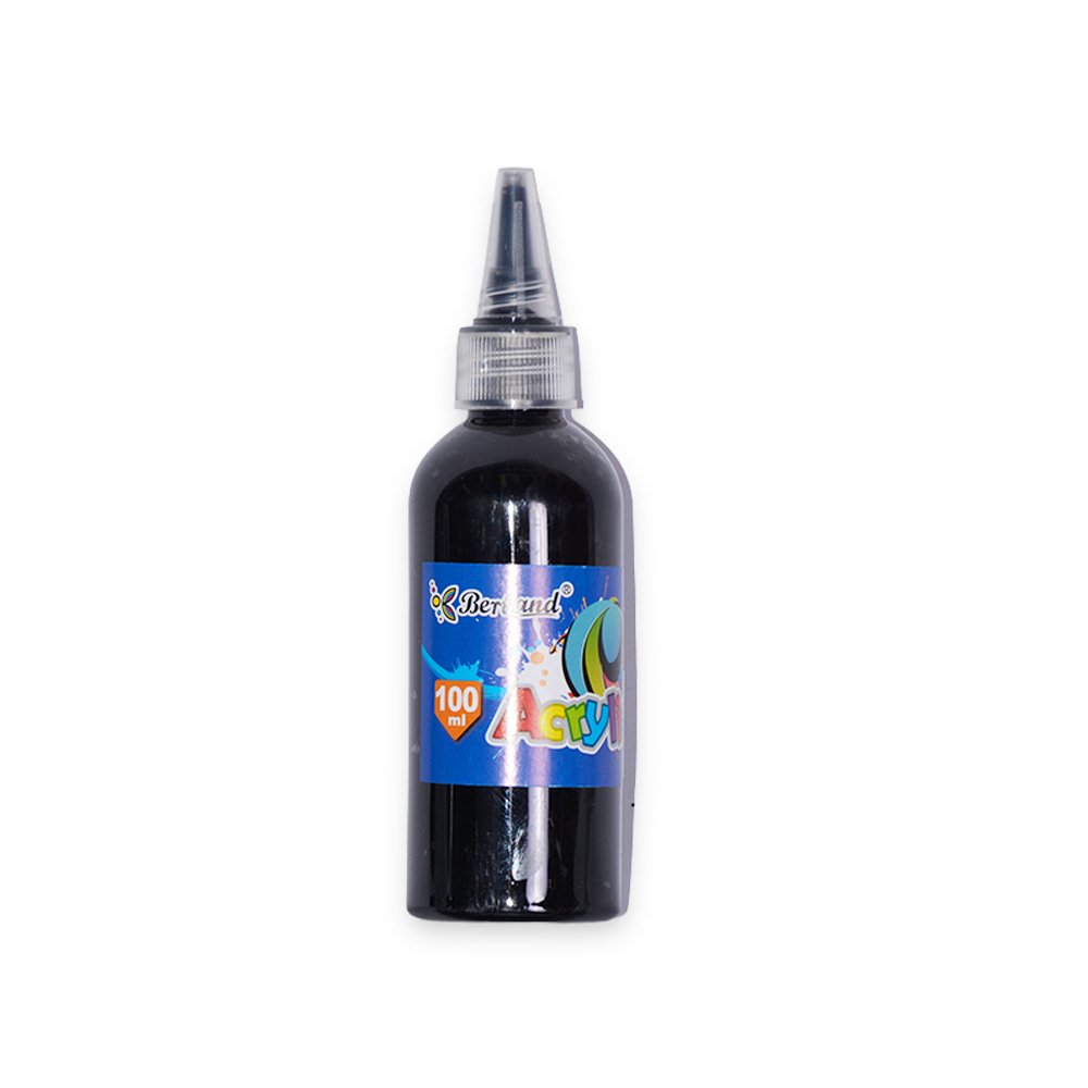 "Bertand Acrylic Paint Squeeze Bottles- Black, 100ml"