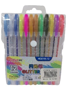 Glitter Pen Set- 12 Colors