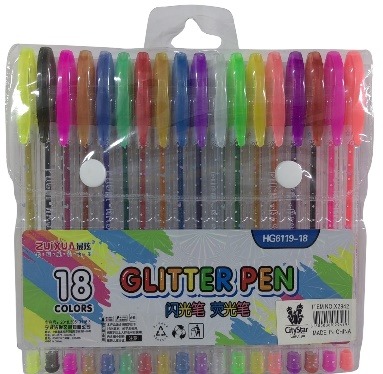 Glitter Pen Set- 18 Colors