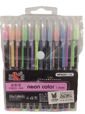 Neon Color Pastel Pen Set 1.0 Mm 12 Pcs