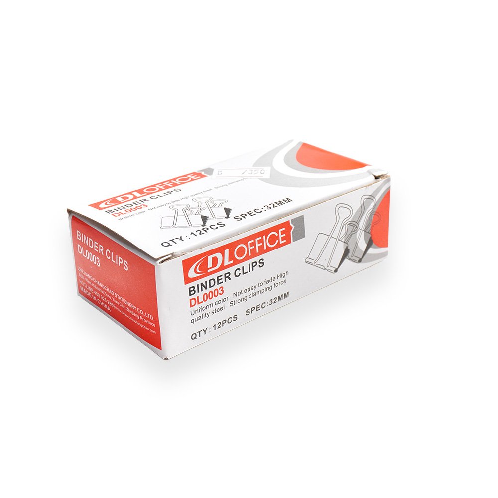 "DL Office Paper Clips Set, Silver, 32mm, 12 Pieces"