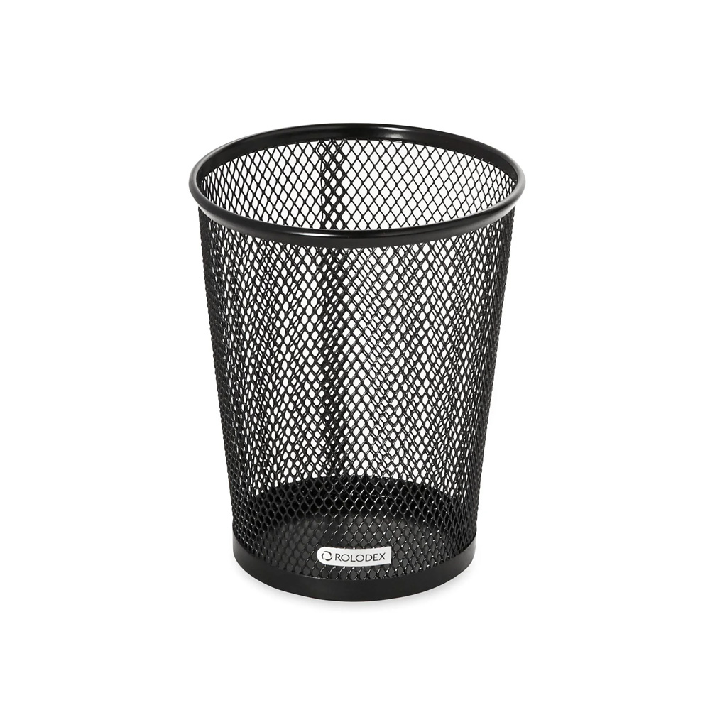 Metal Mesh Pen Holder  Black Circle 11X13Cm