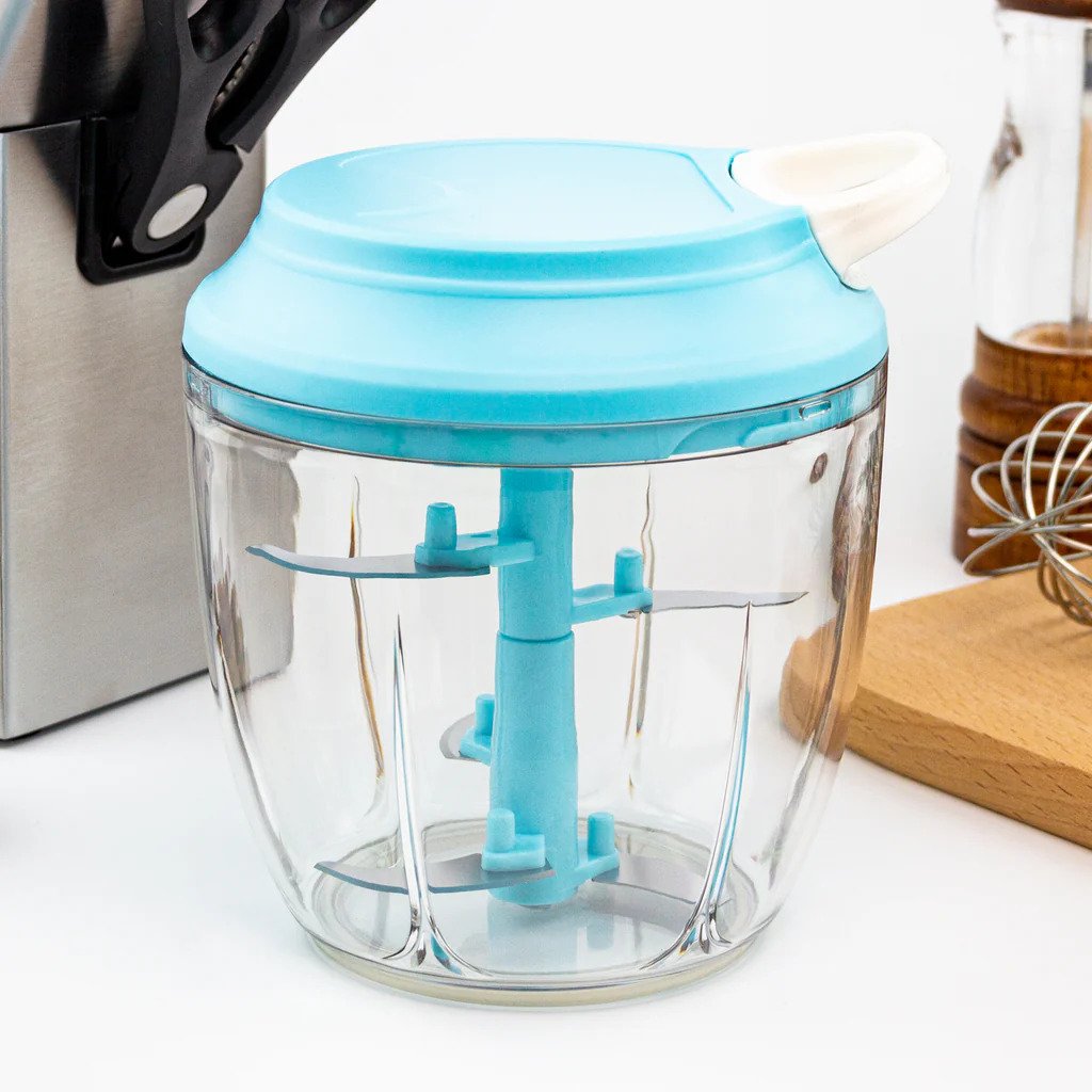 Plastic Hand-Pull Vegetable Chopper- 12X14Cm