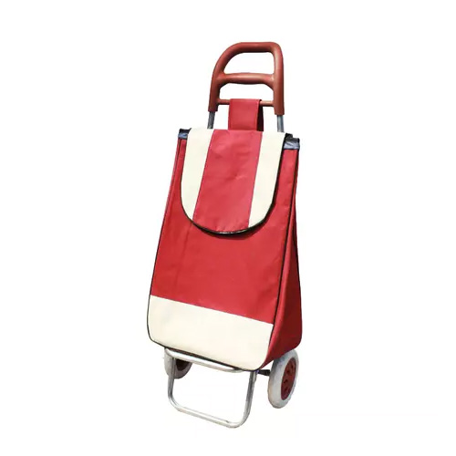 Foldable Shopping Cart with Wheels ? 2-Wheel Grocery Bag Trolley