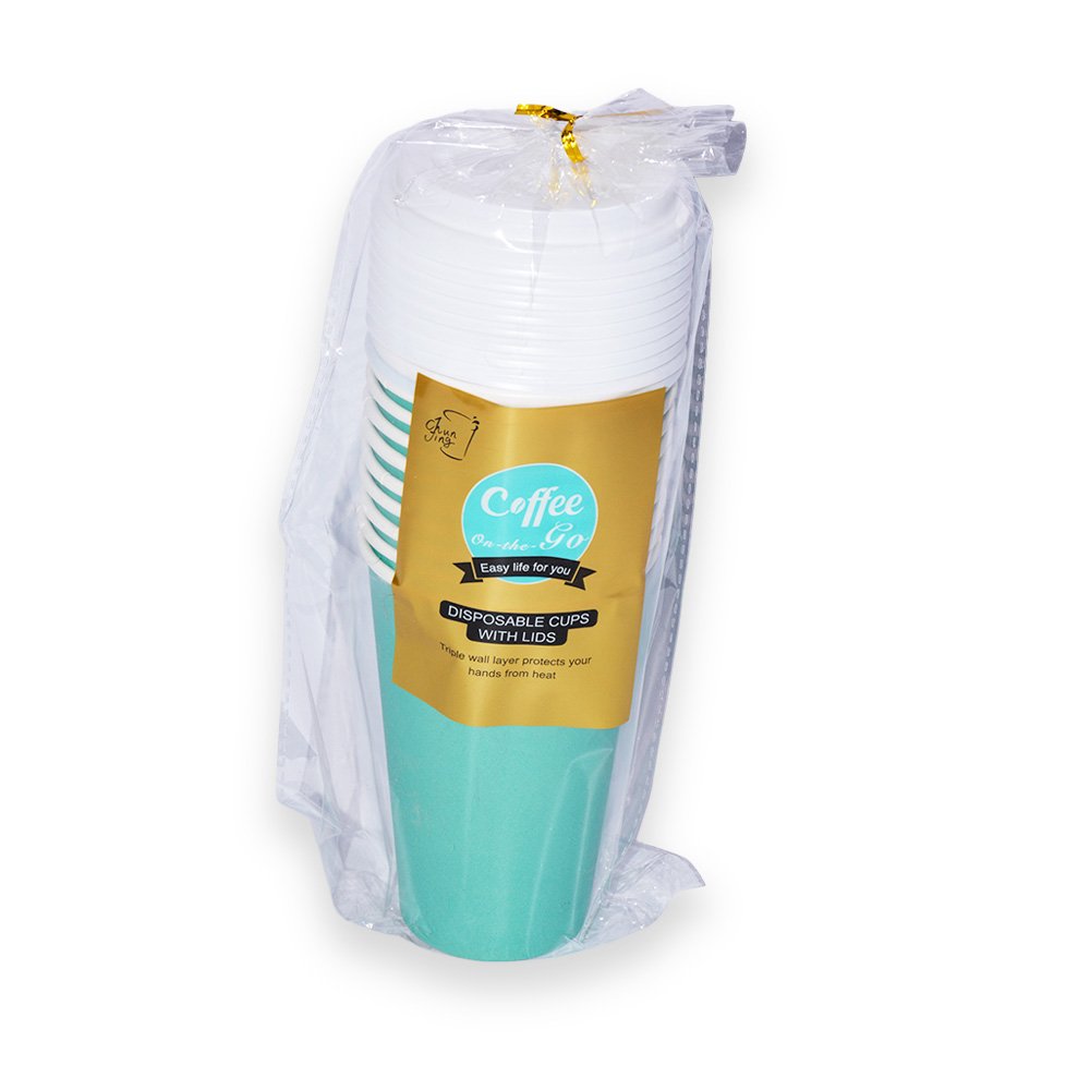 "Disposible Paper Cups- 13.5x9.0cm, 10 Pieces"