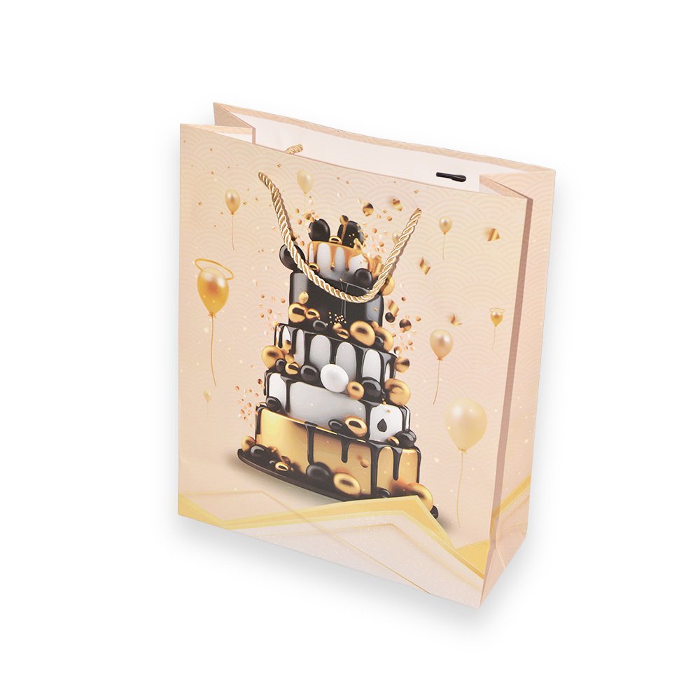 Medium Cake Decorated Gift Bag- 26x32x10cm