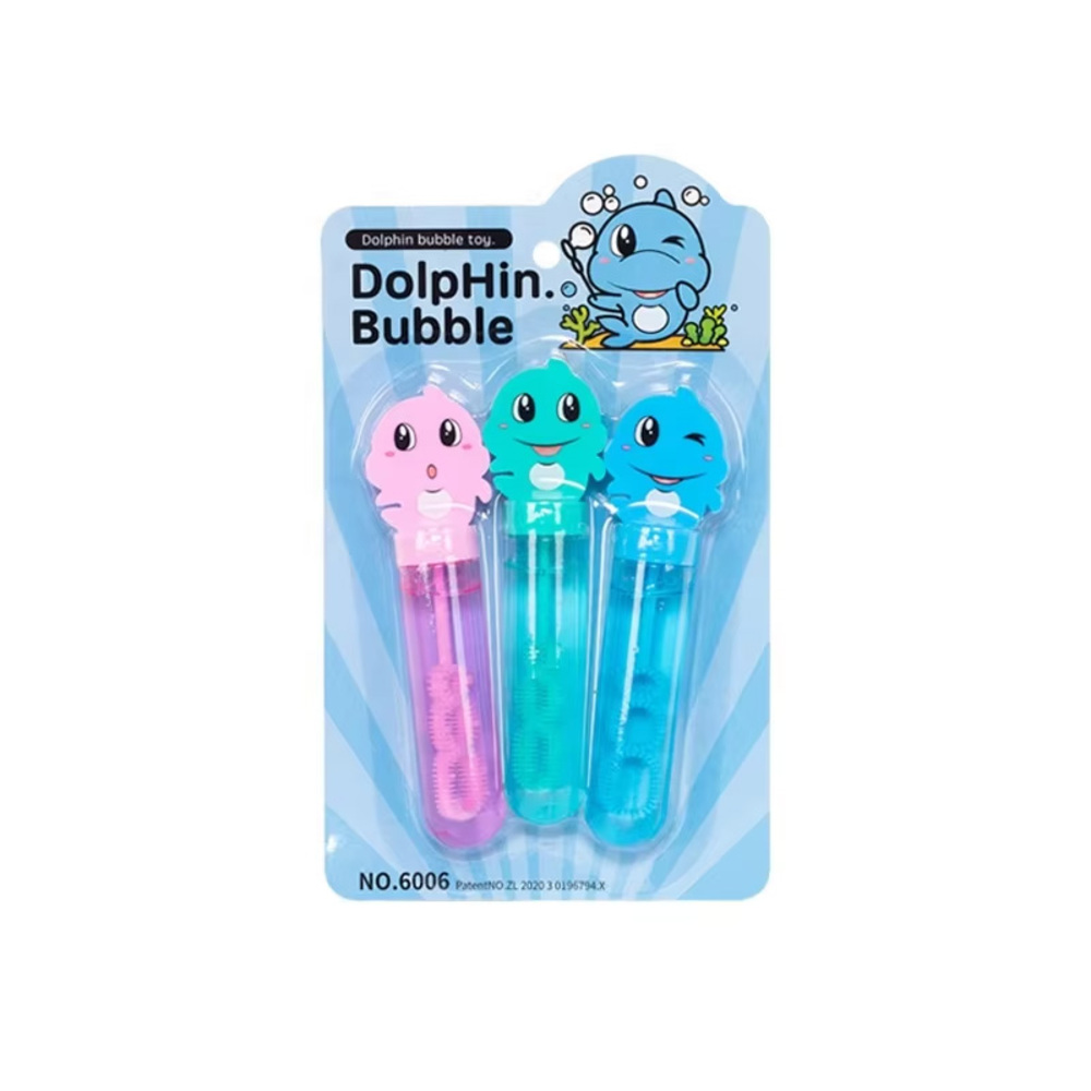 Dolphin Bubble Wand Set- 3-Piece Kids Bubble Toys