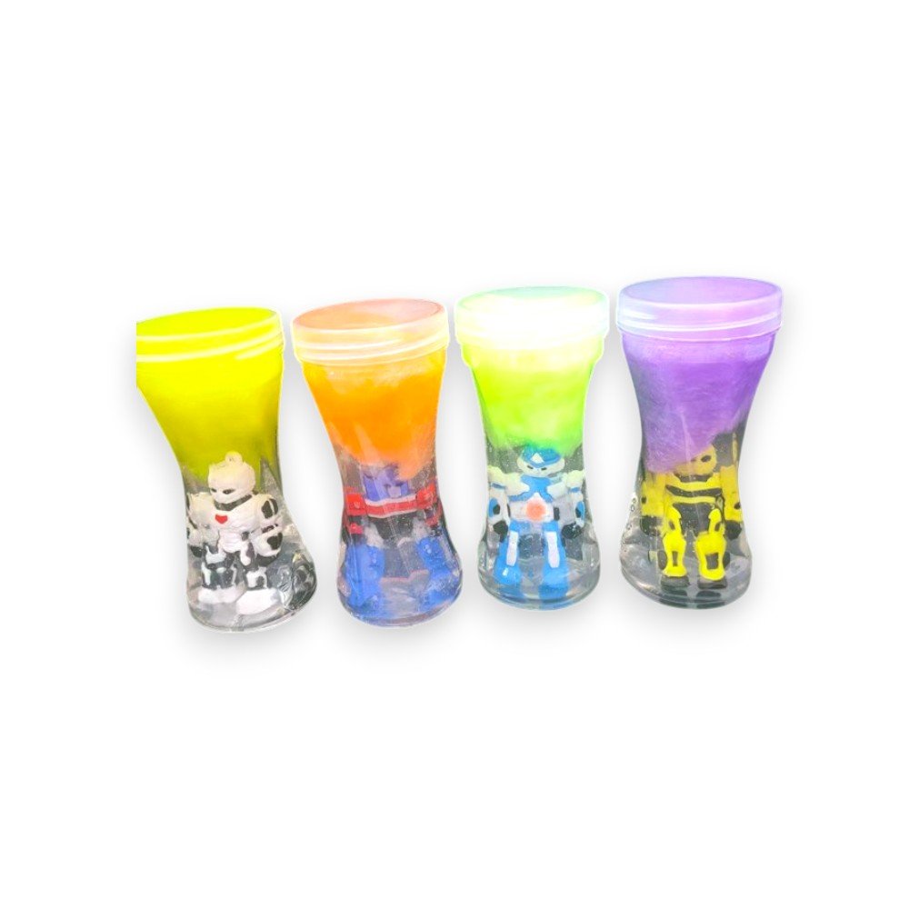 Robot Crystal Mud Slime Bottles