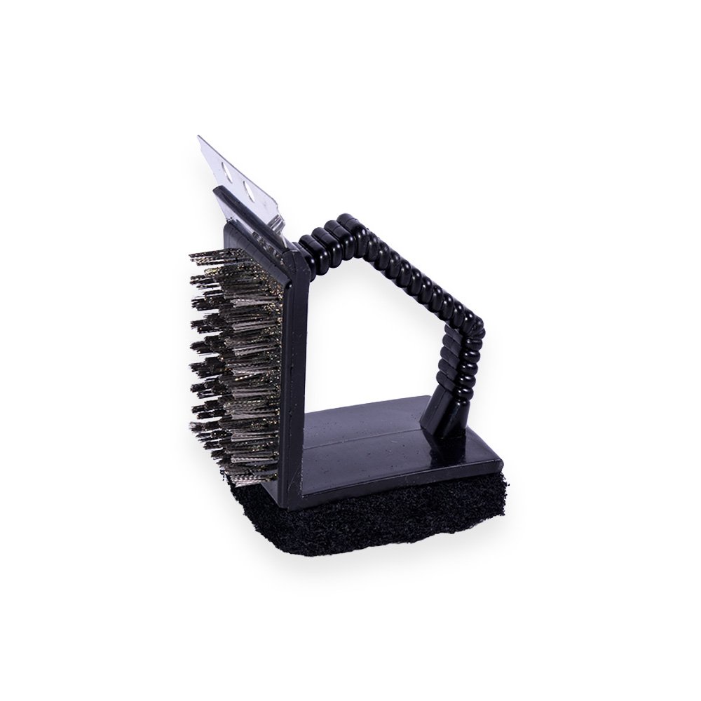 "3-in-1 BBQ Grill Cleaning Brush, Scrubber and Scraper Tool"