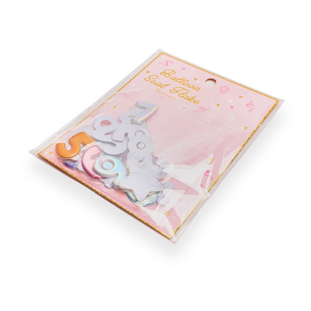 Acrylic Heart Shaped 3D Stickers Set 10x13.5cm