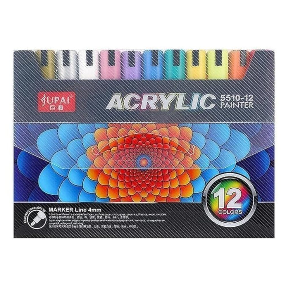 Acrylic Markers- 12 Pieces