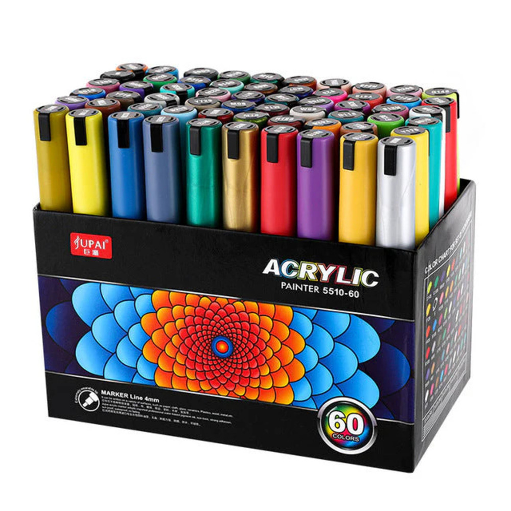 Acrylic Markers- 60 Pieces