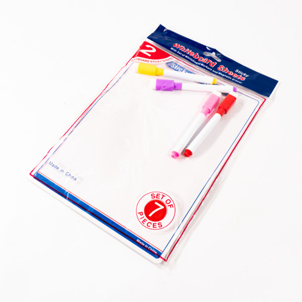 Sticky White Board Set- 2 Boards + 4 Markers