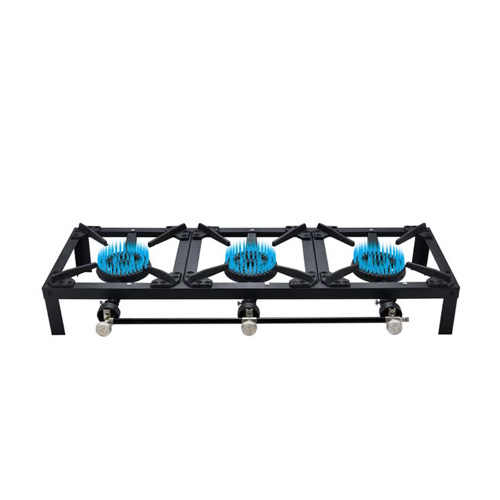 Cast-Iron Triple-Burner Portable Gas Stove ?80.5x26.5x13cm
