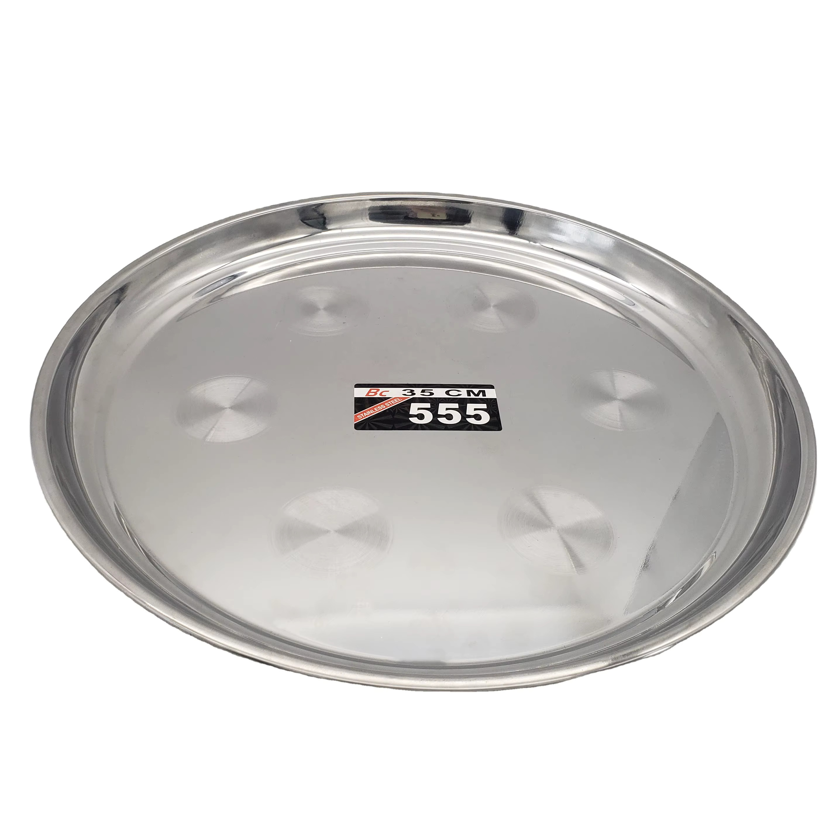 Stainless Steel Round Serving Tray- 45cm