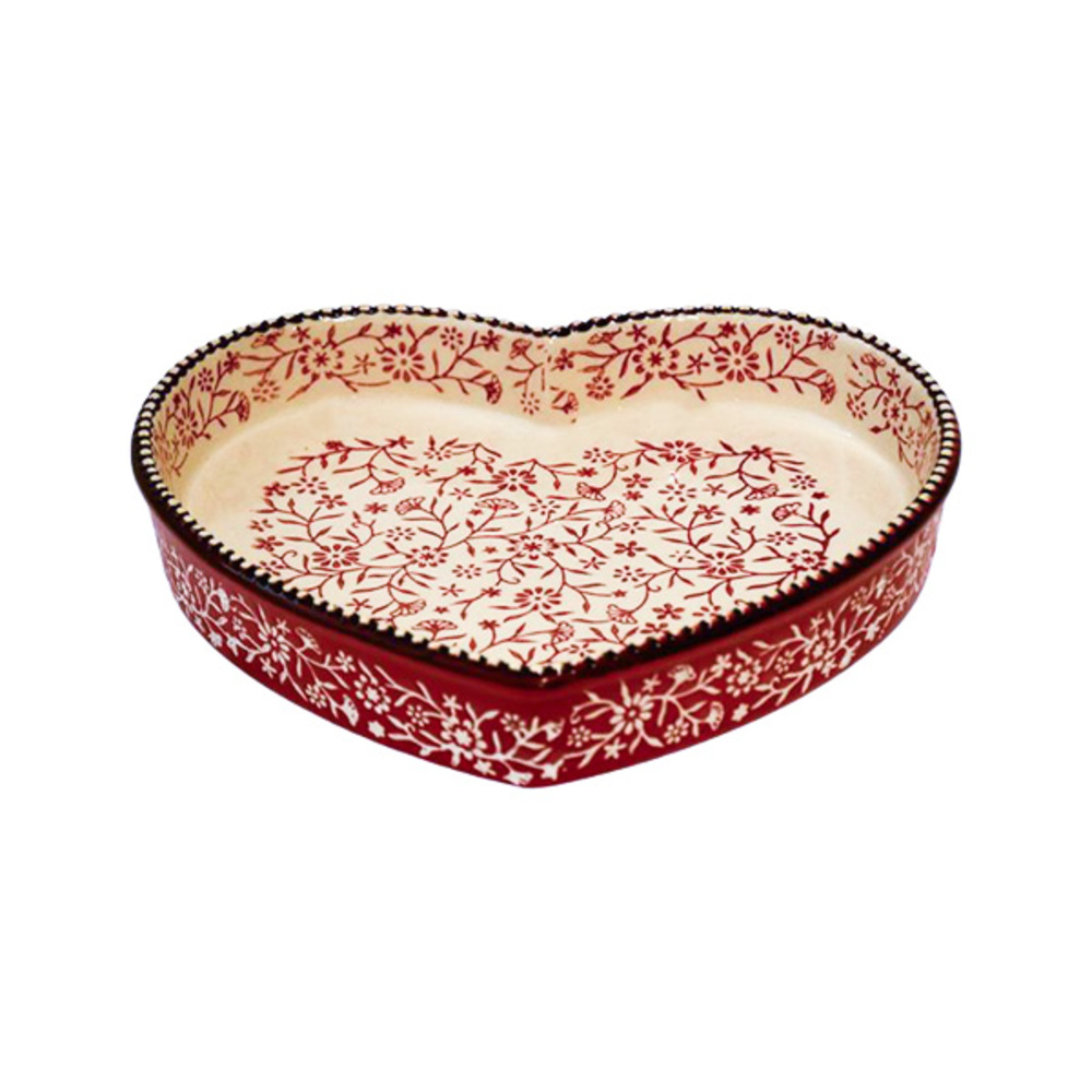 "Porcelain Oven Fresh Bakeware- Hearts, 8 Inches"