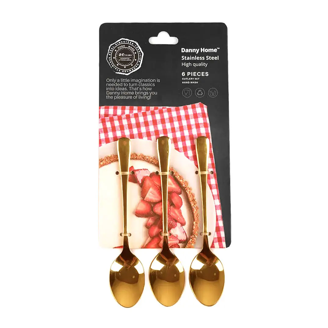 "DannyHome Stainless Steel Soup- Gold, 6 Pieces"