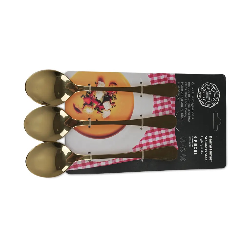 "DannyHome Stainless Steel Soup- Gold, 6 Pieces"