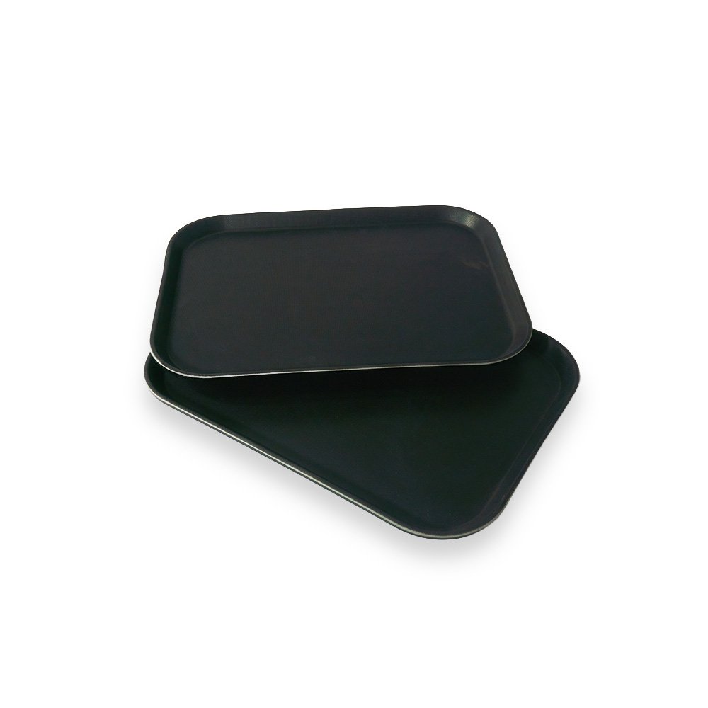"Black Rectangular Serving Tray, 40.5x30cm"