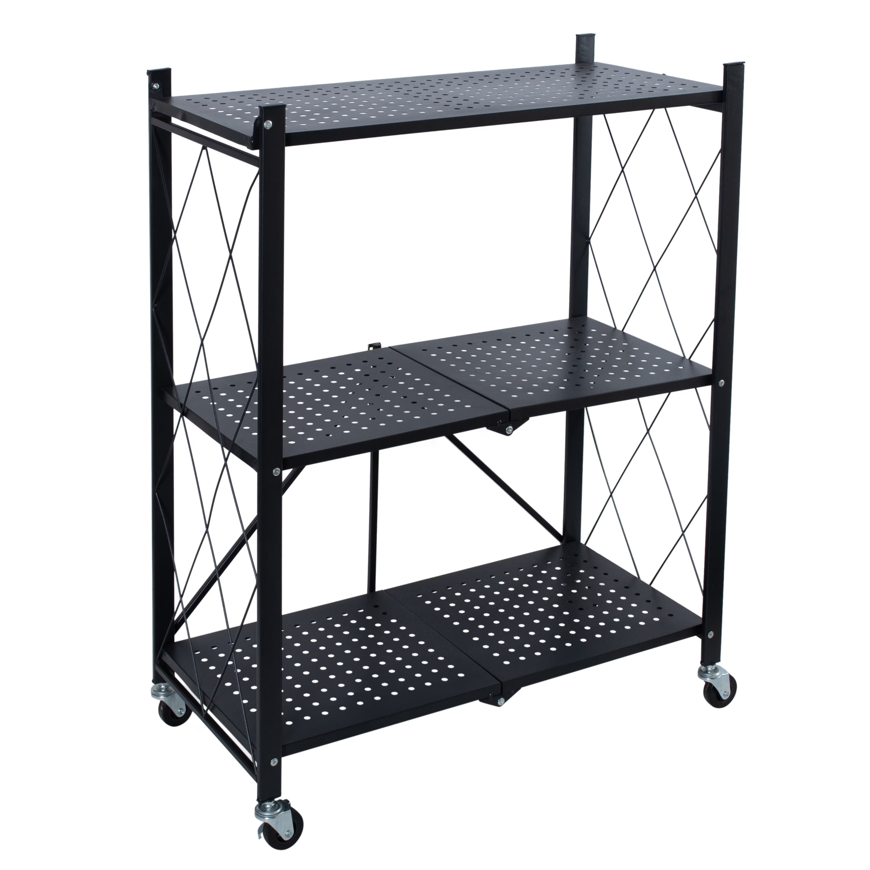 3-Tier Metal Storage Rack- 34x69x87cm