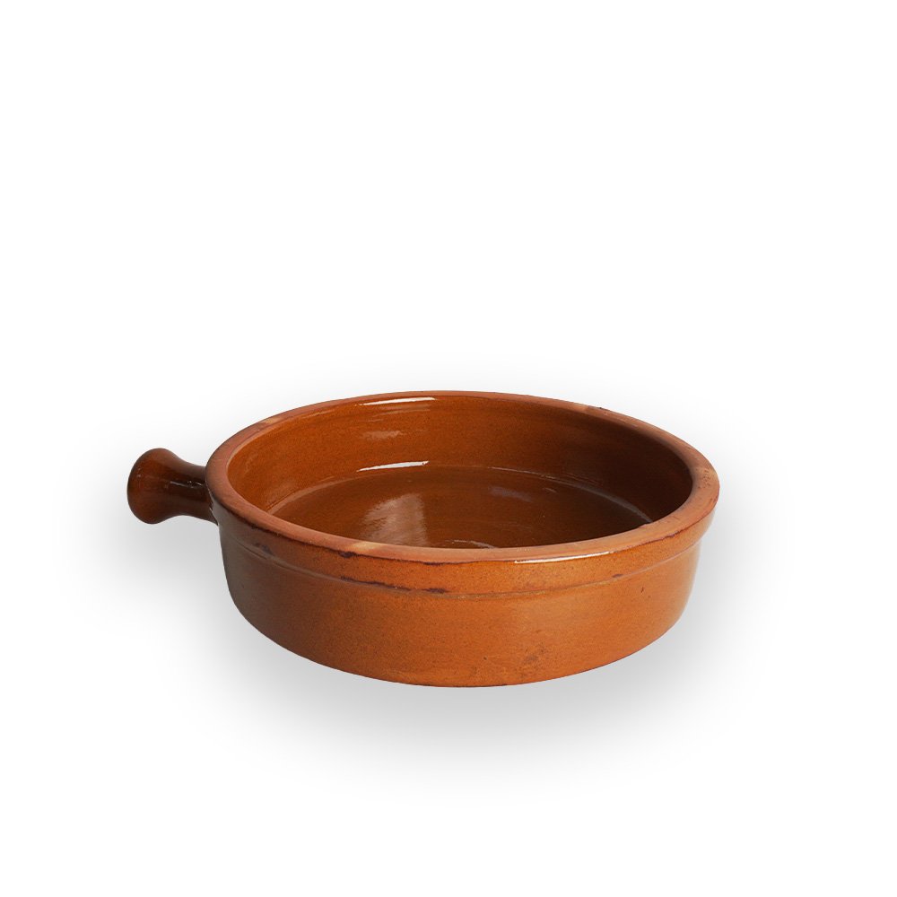 Round Clay Baking Dish With Handle