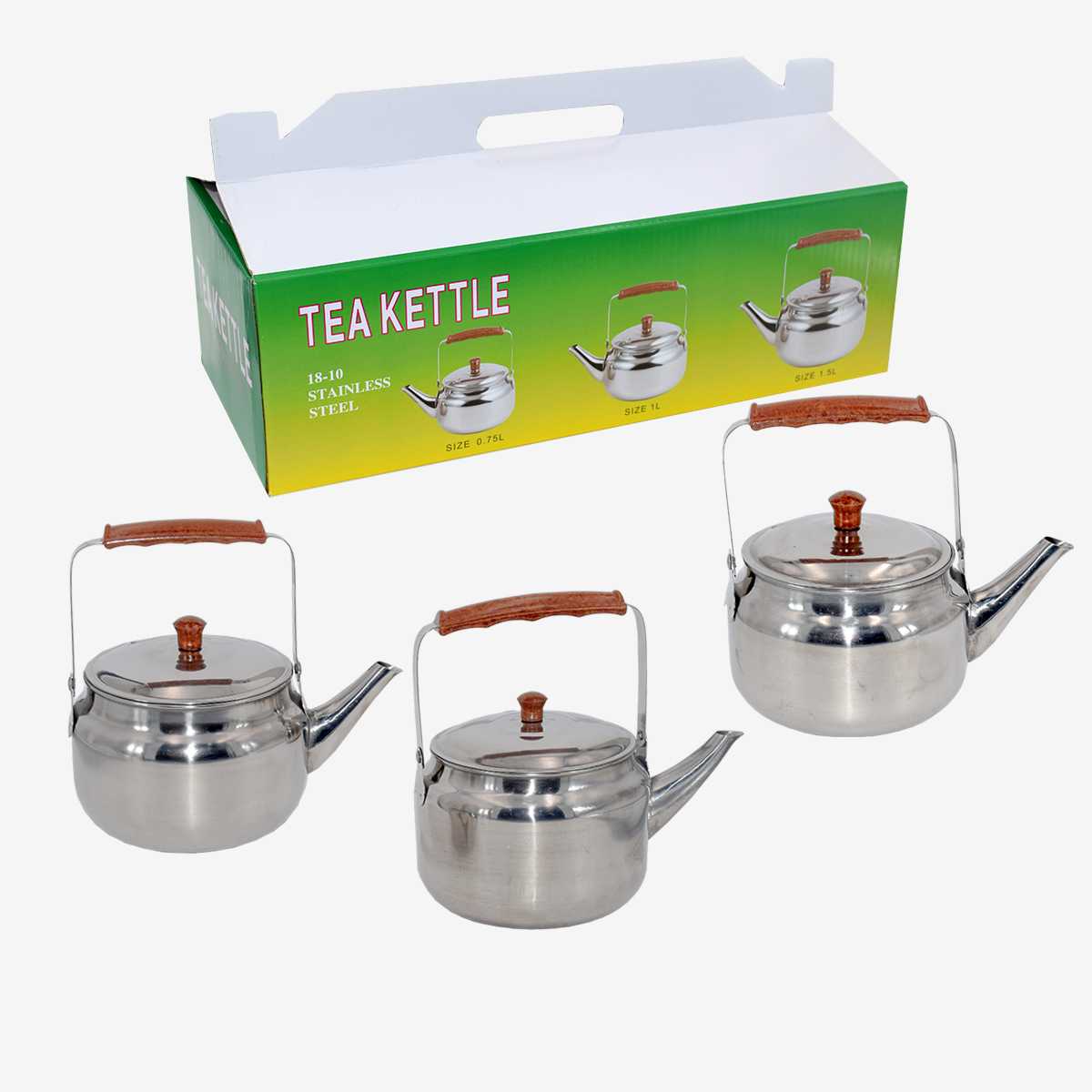 Tea kettle 3 pcs (0.7 5l+1l+1.5L)