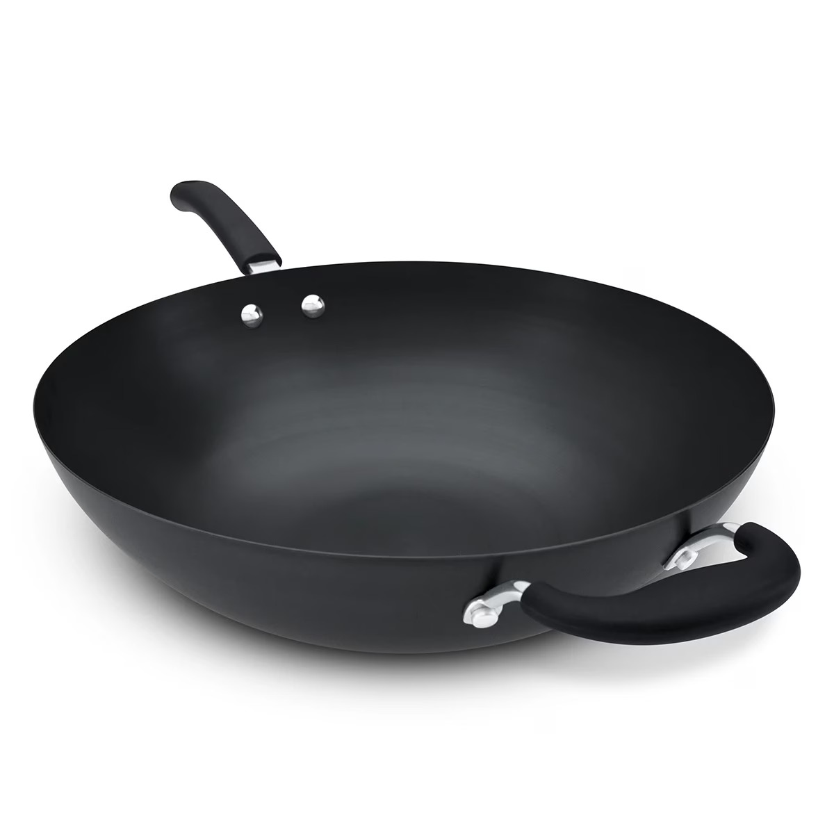 Iron Non-Stick Wok with Wooden Handle- 32cm