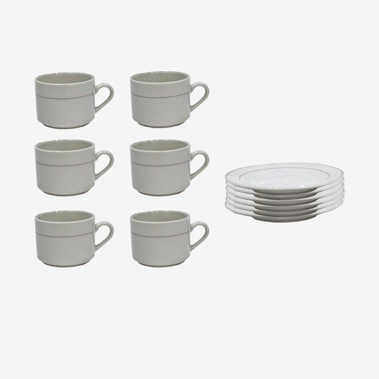 Ceramic tea cup set 12pcs 8*6*15cm