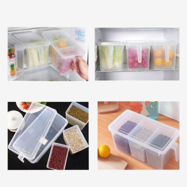 Plastic storage box 3pcs with cover 29.5*15*14cm