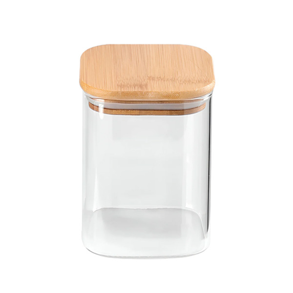 Bamboo Airtight Glass Jar with Lid ? 12.8?12 cm