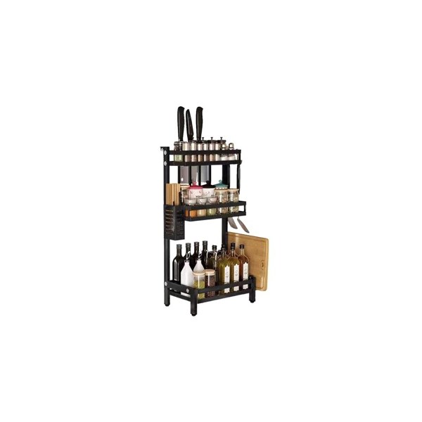 Iron Kitchen rack black 30x22x60cm