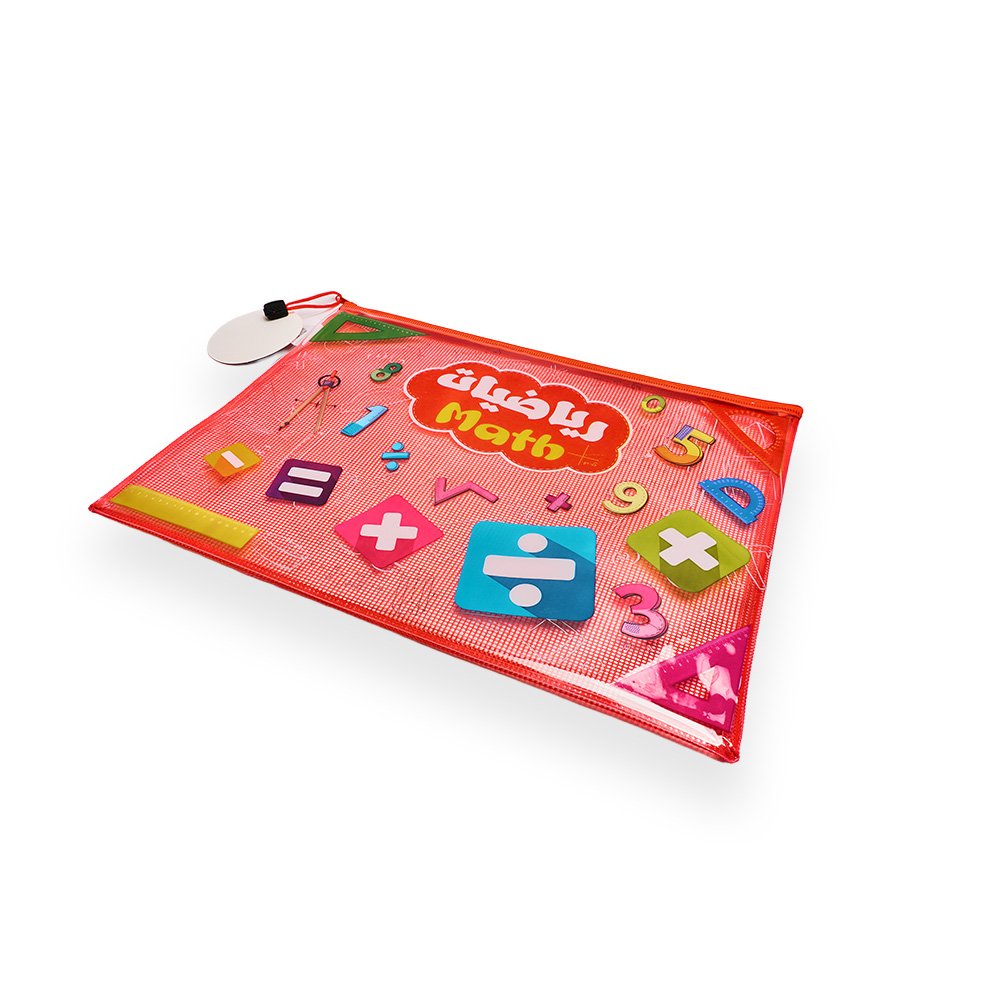Clear Mesh Zipper Pouch with Science Design