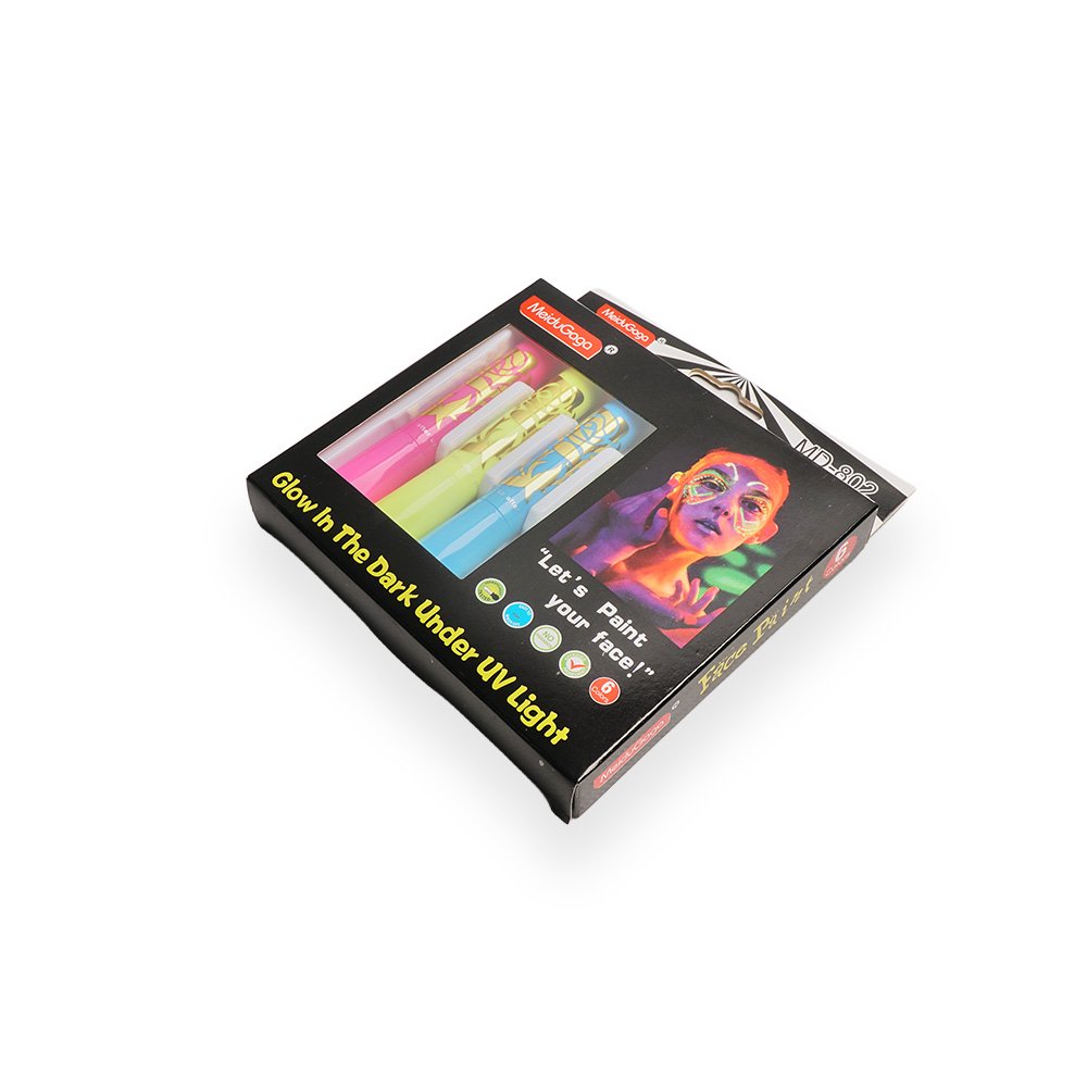 Glow in the Dark Face Paint Set 6 colors