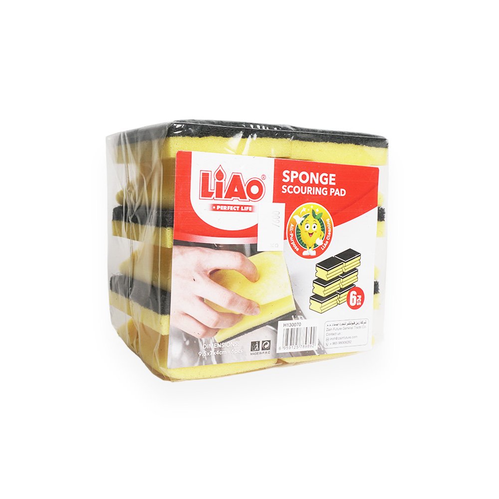 Liao Sponge Scouring Pad Set 6 Pieces